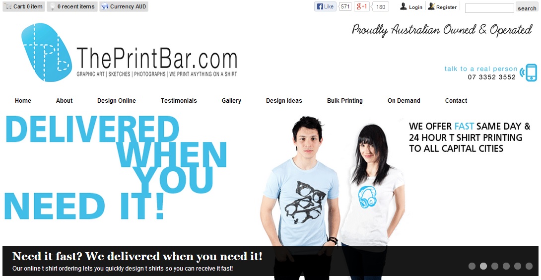 the print bar home page